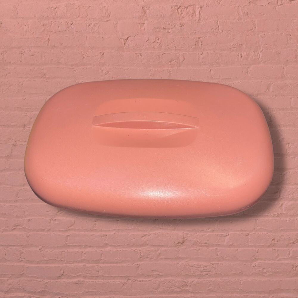 Tupperware Steamer Replacement Lid 1275 Microwave Rice Vegetable Rose Pink 10.5"